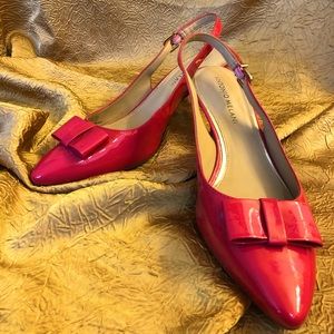 Antonio Melanie pink sling back kitten heel